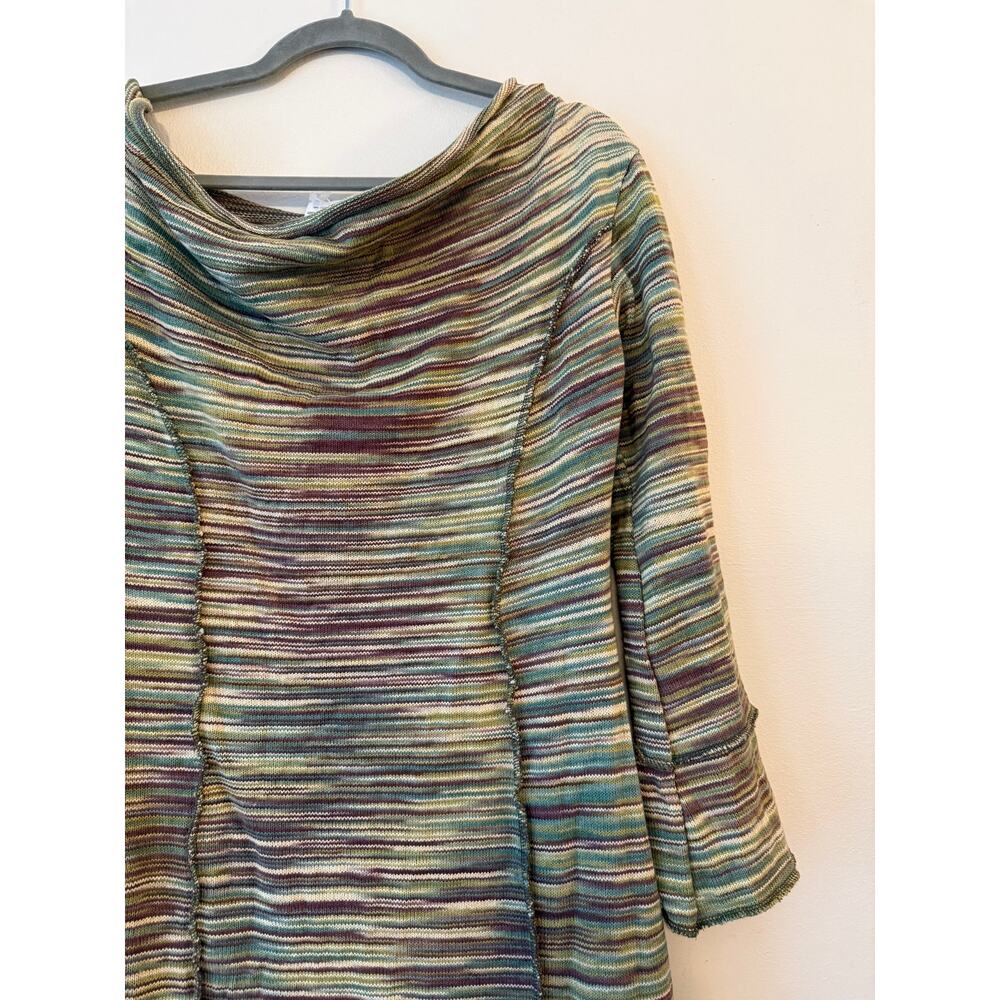 NWT earth tone boho mermaid midi dress made in Nepal, Size L - Picture 2 of 10